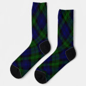 Tartan Blue Green Kariert Socken (Linkes Detail)