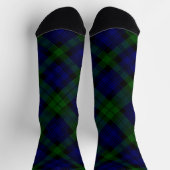 Tartan Blue Green Kariert Socken (Oben)