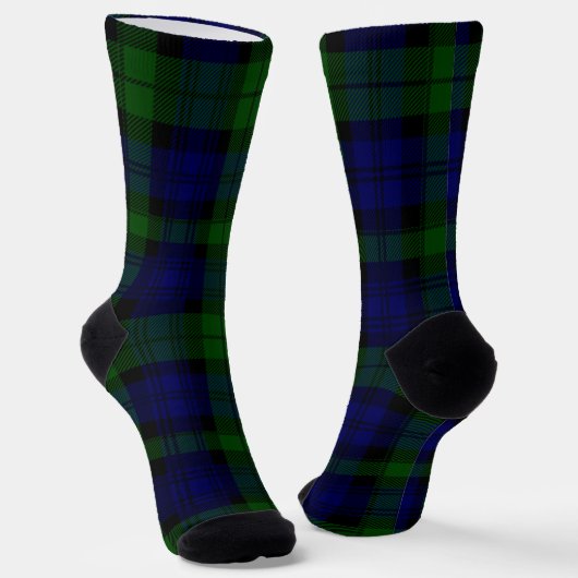Tartan Blue Green Kariert Socken (Gewinkelt)