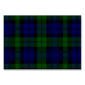 Tartan Blue Green Kariert Tischnummer (Vorderseite)