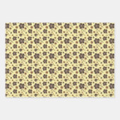 Tartan-Blumen gelb braun Set Geschenkpapier (Vorderseite 2)