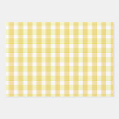 Tartan-Blumen gelb braun Set Geschenkpapier (Vorderseite)