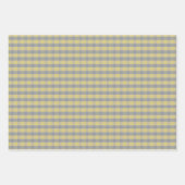 Tartan-Blumen-Gelb-Grau-Set Geschenkpapier Set (Vorderseite 3)