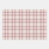 Tartan - Boho Cement White mit Licht bis dunkelros Geschenkpapier Set (Vorderseite)