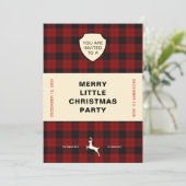 TARTAN BOOK COVER CHRISTMAS PARTY EINLADUNG (Stehend Vorderseite)