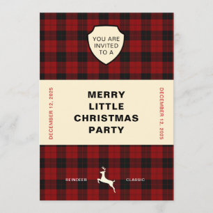 TARTAN BOOK COVER CHRISTMAS PARTY EINLADUNG