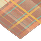 Tartan - Braun, Beige, Türkis, Orange, Gelb Tischdecke (Schrägansicht)