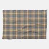 Tartan - Braun, Blau und Sand Geschirrtuch (Horizontal)