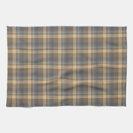 Tartan - Braun, Blau und Sand Geschirrtuch