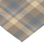 Tartan - Braun, Blau und Sand Kurzer Tischläufer (Ecke)