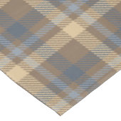 Tartan - Braun, Blau und Sand Tischdecke (Schrägansicht)