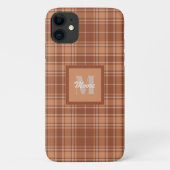 Tartan - Brauner und Terracotta-Handy-Fall Case-Mate iPhone Hülle (Rückseite)