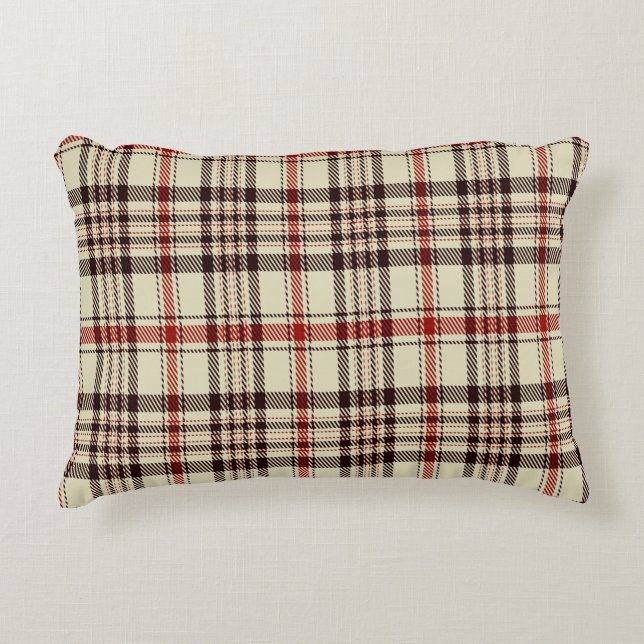 Tartan Brown Dekokissen (Vorderseite)