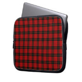 Tartan Buffalo Kariert Red Black Rustic Laptopschutzhülle (Vorderseite Links)