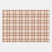 Tartan-Burnt Sienna-Rustikales Goldenes Cement Ter Geschenkpapier Set (Vorderseite 3)