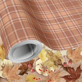 Tartan - Burnt Sienna-Terracotta-Milky Brown Geschenkpapier