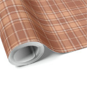 Tartan - Burnt Sienna-Terracotta-Milky Brown Geschenkpapier (Rolleneckpunkt)