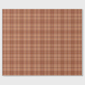 Tartan - Burnt Sienna-Terracotta-Milky Brown Geschenkpapier (Flach)