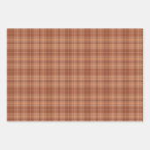 Tartan - Burnt Sienna-Terracotta-Milky Brown Geschenkpapier Set (Vorderseite)