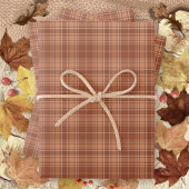 Tartan - Burnt Sienna-Terracotta-Milky Brown Geschenkpapier Set