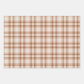 Tartan - Cement-Burnt Sienna-Rustikales Gold Geschenkpapier Set (Vorderseite 2)