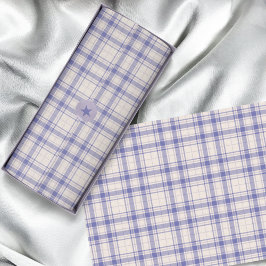 Tartan - Cement White-Dark Lila-Mauve Seidenpapier