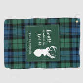 Tartan Christmas Clan Campbell Personalisiert Kari Golfhandtuch (Horizontal)