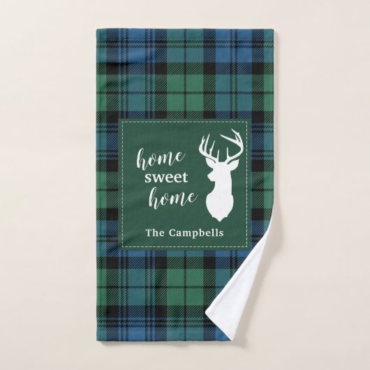 Tartan Christmas Clan Campbell Personalisiert Kari Handtuch (Handtuch)