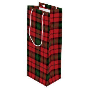Tartan Christmas Clan Kerr Red Checkered Kariert Geschenktüte Für Weinflaschen
