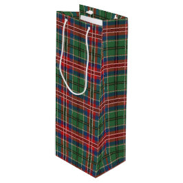 Tartan Christmas Clan MacCulloch Green Karo Karier Geschenktüte Für Weinflaschen