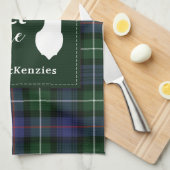 Tartan Christmas Clan MacKenzie Personalisiert Geschirrtuch (Viertel Falte)