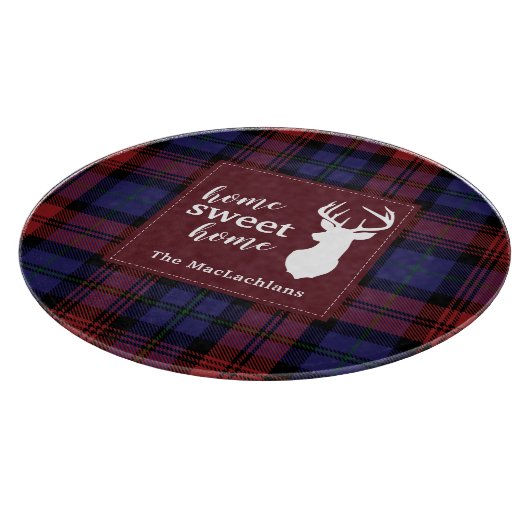 Tartan Christmas Clan MacLachlan Personalize Karie Schneidebrett (Ecke)