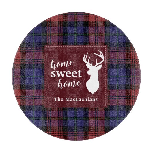 Tartan Christmas Clan MacLachlan Personalize Karie Schneidebrett (Vorderseite)
