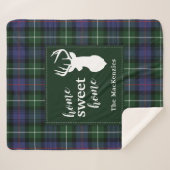Tartan Christmas Kariert Clan MacKenzie Personalis Sherpadecke (Vorderseite (Horizontal))