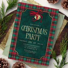 Tartan Christmas Party Invitation Einladung