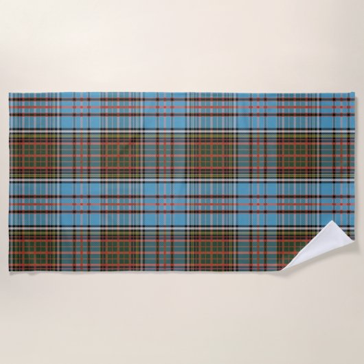 Tartan Clan Anderson Kariert Checkered Strandtuch (Vorderseite)