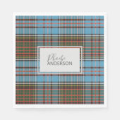 Tartan Clan Anderson Kariert Karo Custom Paper Serviette (Vorderseite)