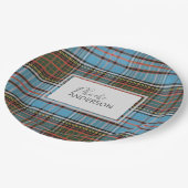 Tartan Clan Anderson Kariert Karo Custom Pappteller (Schrägansicht)