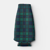 Tartan Clan Black Watch Kariert Blue Green Checker Flaschenkühler (Vorderseite)