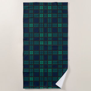 Tartan Clan Black Watch Kariert Blue Green Karo Strandtuch