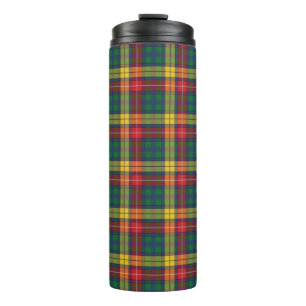 Tartan Clan Buchanan Kariert Green Red Karo Thermosbecher