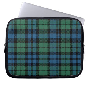 Tartan Clan Campbell Kariert Green Blue Checkered Laptopschutzhülle