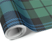 Tartan Clan Campbell Kariertes Schwarz-Grün-Muster Geschenkpapier (Rolleneckpunkt)