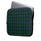 Tartan Clan Campbell Military Kariert Green Blue Laptopschutzhülle (Vorderseite Links)