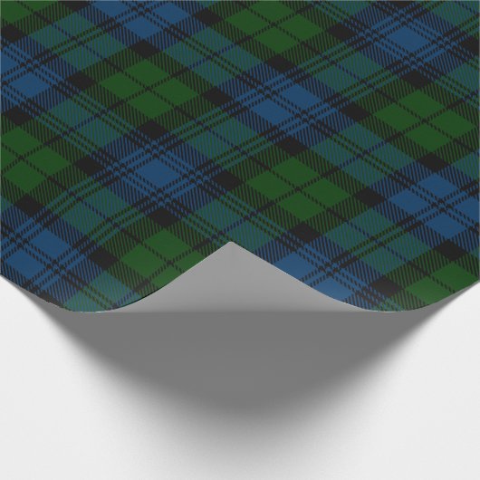 Tartan Clan Campbell Military Kariert Green Karo Geschenkpapier (Ecke)