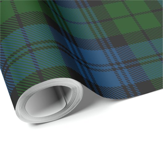 Tartan Clan Campbell Military Kariert Green Karo Geschenkpapier (Rolleneckpunkt)