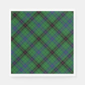 Tartan Clan Davidson Green Checkered Pattern Serviette (Vorderseite)