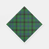 Tartan Clan Davidson Green Checkered Pattern Serviette (Ecke)