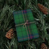 Tartan Clan Davidson Kariert Green Black Blue Geschenkpapier