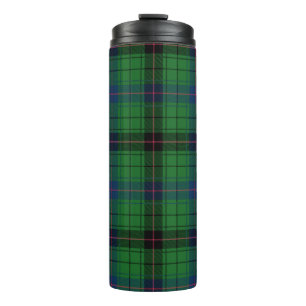 Tartan Clan Davidson Karo Grün Schwarz Kariert Thermosbecher